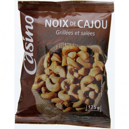 CASINO Noix de cajou grillées et salées 125g